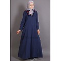 Travel abaya in Jersey - Navy Blue Travel abaya in Jersey - Navy Blue