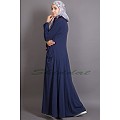 Travel abaya in Jersey - Navy Blue Travel abaya in Jersey - Navy Blue