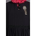 Bohemian abaya with balloon sleeves-Black Bohemian abaya with balloon sleeves-Black