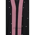 Party wear Dubai abaya- Black-Mauve color Party wear Dubai abaya- Black-Mauve color